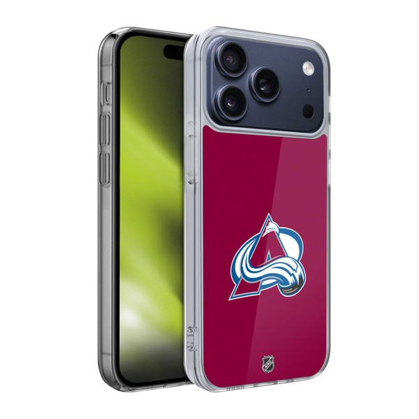 NHL Colorado Avalanche Plain Soft Gel Case for Apple iPhone 17 Pro