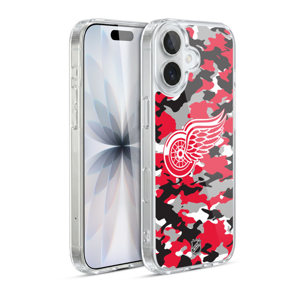 NHL Detroit Red Wings Camouflage Soft Gel Case for Apple iPhone 17