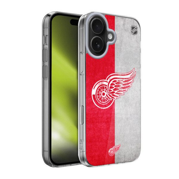 NHL Detroit Red Wings Half Distressed Soft Gel Case for Apple iPhone 17