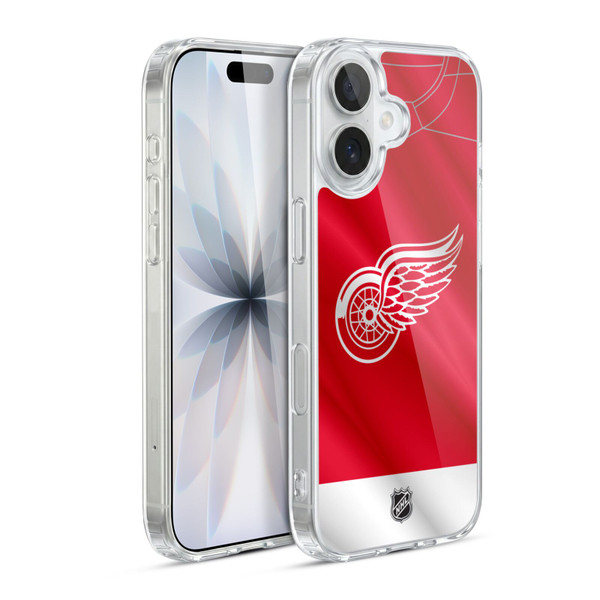 NHL Detroit Red Wings Jersey Soft Gel Case for Apple iPhone 17
