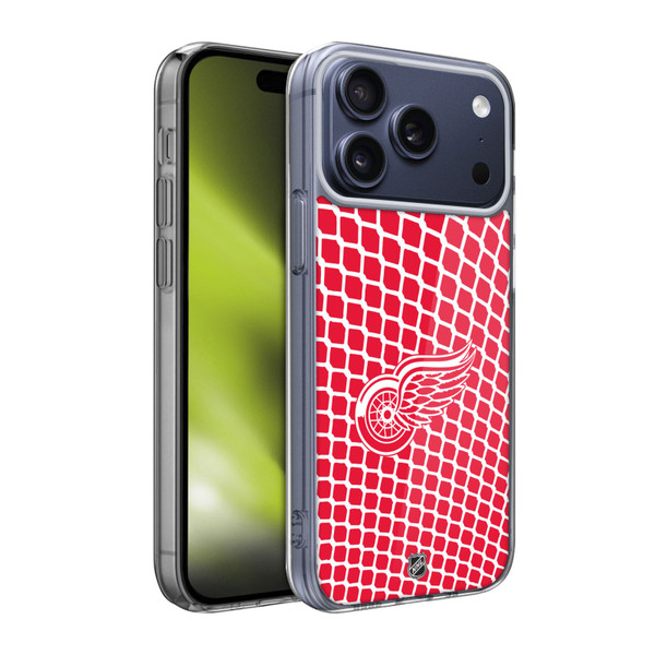 NHL Detroit Red Wings Net Pattern Soft Gel Case for Apple iPhone 17 Pro Max