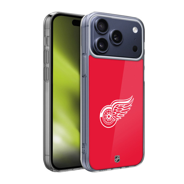 NHL Detroit Red Wings Plain Soft Gel Case for Apple iPhone 17 Pro Max