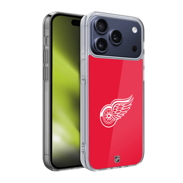 NHL Detroit Red Wings Plain Soft Gel Case for Apple iPhone 17 Pro