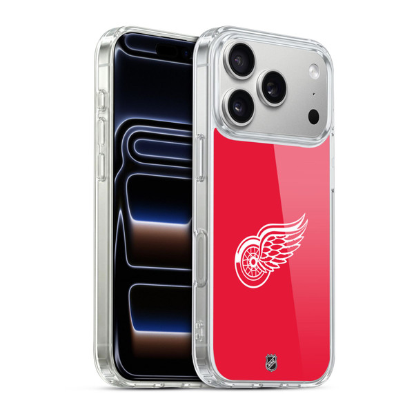 NHL Detroit Red Wings Plain Soft Gel Case for Apple iPhone 17 Pro