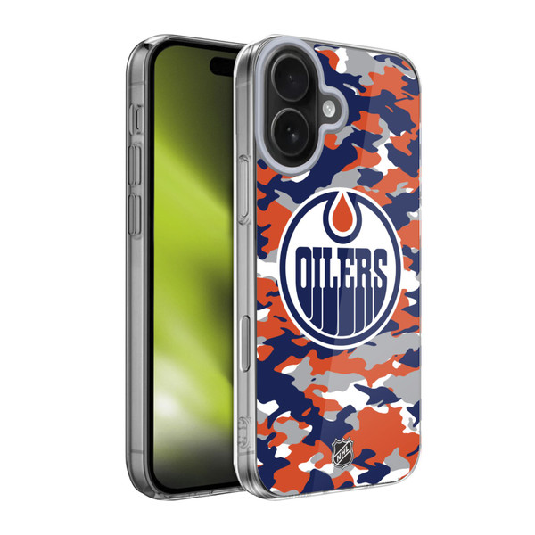 NHL Edmonton Oilers Camouflage Soft Gel Case for Apple iPhone 17