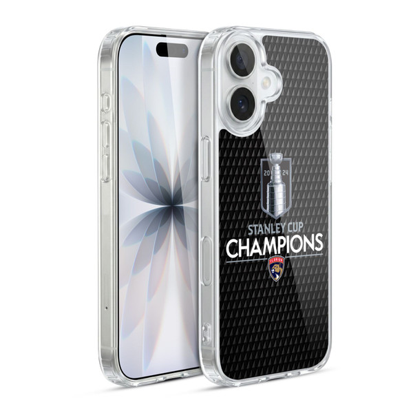 NHL 2024 Stanley Cup Champions Florida Panthers Puck Pattern Soft Gel Case for Apple iPhone 17