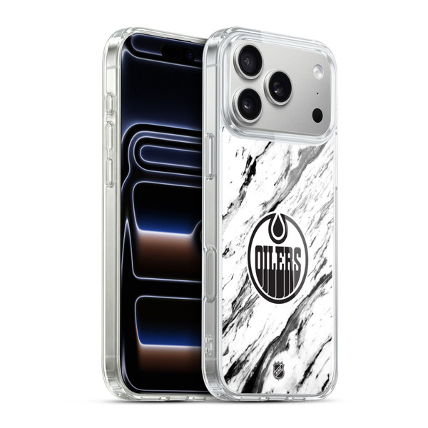 NHL Edmonton Oilers Marble Soft Gel Case for Apple iPhone 17 Pro Max