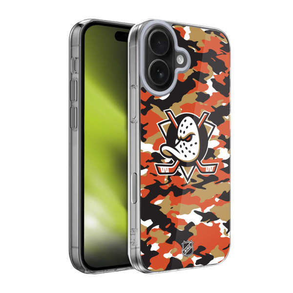 NHL Anaheim Ducks Camouflage Soft Gel Case for Apple iPhone 17