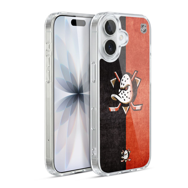 NHL Anaheim Ducks Half Distressed Soft Gel Case for Apple iPhone 17
