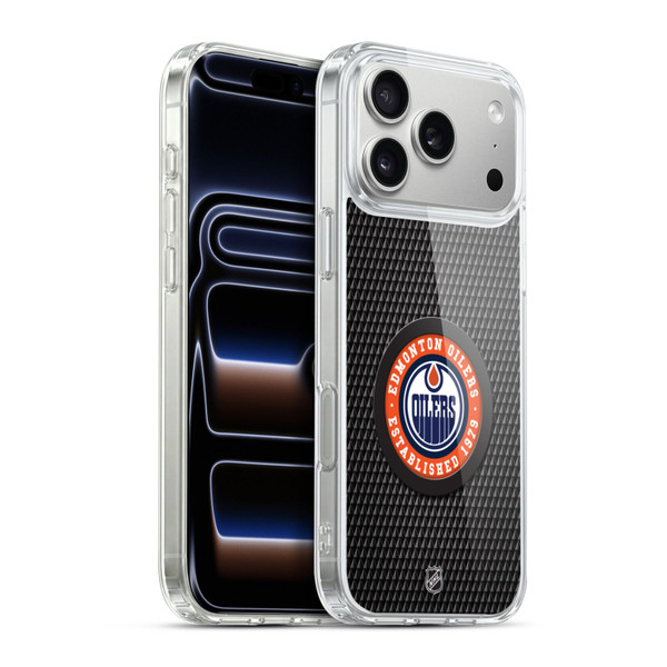 NHL Edmonton Oilers Puck Texture Soft Gel Case for Apple iPhone 17 Pro Max