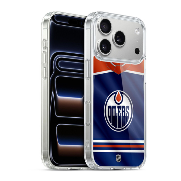 NHL Edmonton Oilers Jersey Soft Gel Case for Apple iPhone 17 Pro