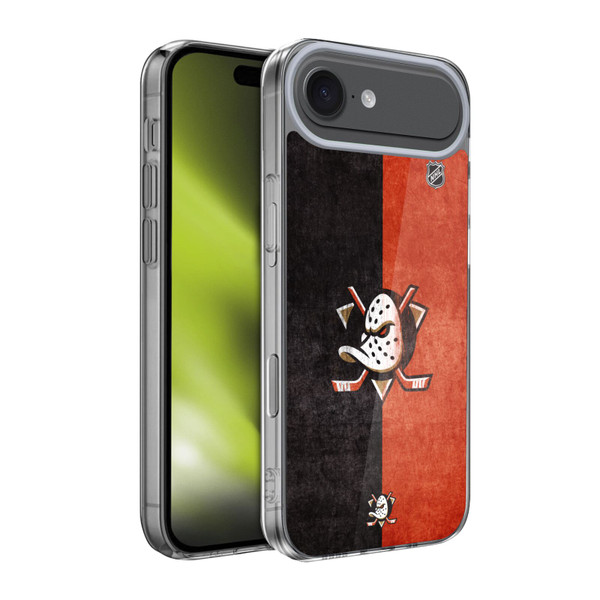 NHL Anaheim Ducks Half Distressed Soft Gel Case for Apple iPhone 17 Air