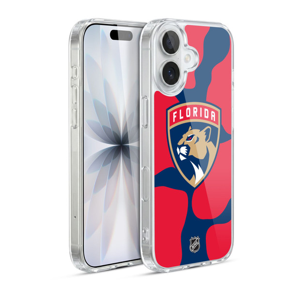 NHL Florida Panthers Cow Pattern Soft Gel Case for Apple iPhone 17