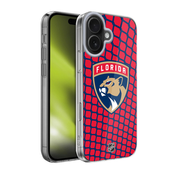 NHL Florida Panthers Net Pattern Soft Gel Case for Apple iPhone 17