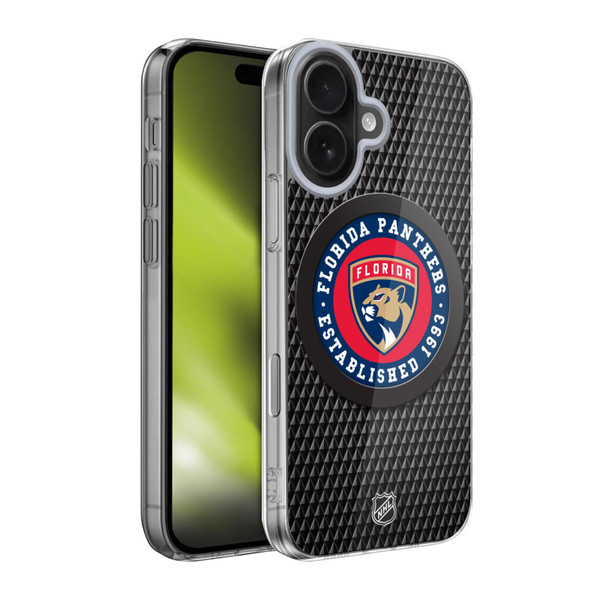 NHL Florida Panthers Puck Texture Soft Gel Case for Apple iPhone 17