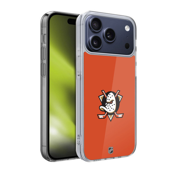 NHL Anaheim Ducks Plain Soft Gel Case for Apple iPhone 17 Pro