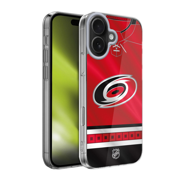 NHL Carolina Hurricanes Jersey Soft Gel Case for Apple iPhone 17