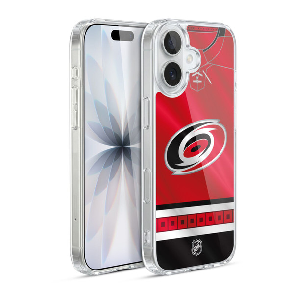 NHL Carolina Hurricanes Jersey Soft Gel Case for Apple iPhone 17