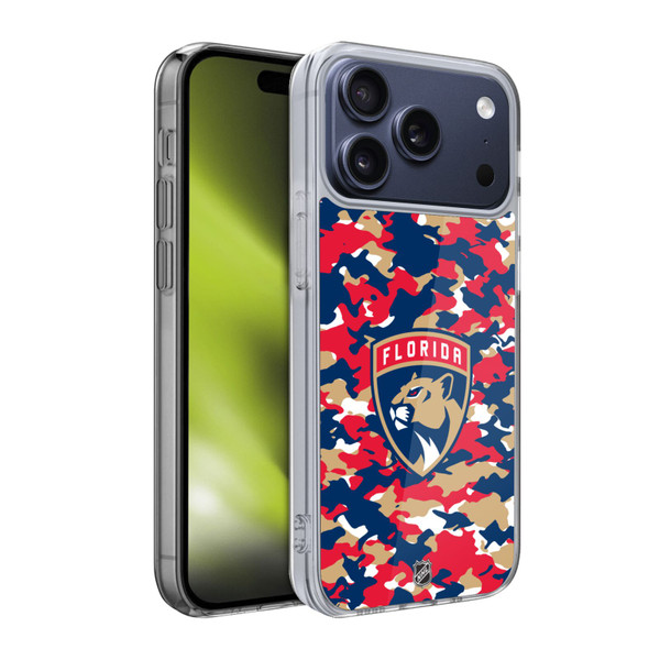 NHL Florida Panthers Camouflage Soft Gel Case for Apple iPhone 17 Pro