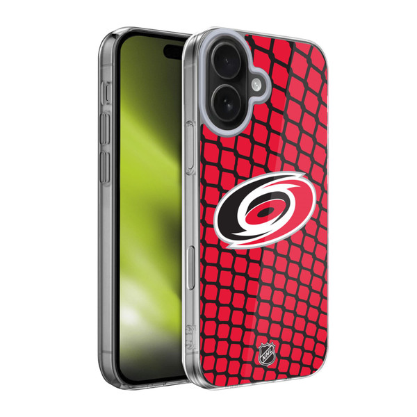 NHL Carolina Hurricanes Net Pattern Soft Gel Case for Apple iPhone 17