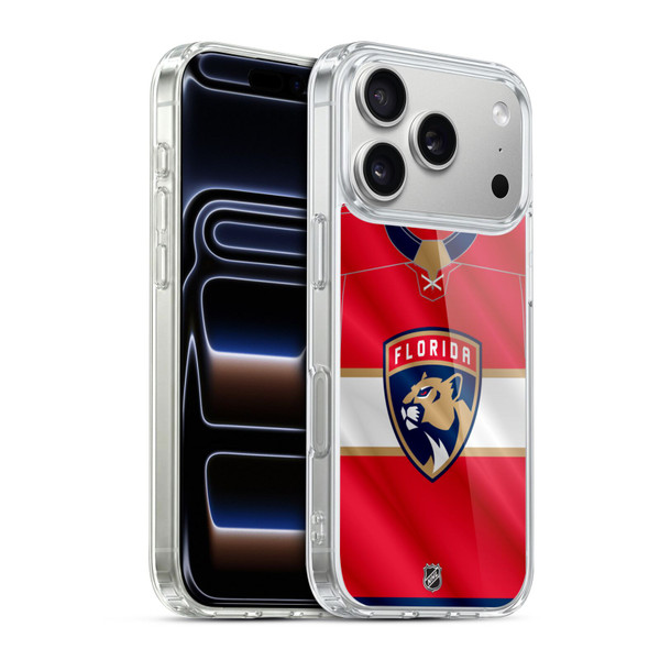 NHL Florida Panthers Jersey Soft Gel Case for Apple iPhone 17 Pro