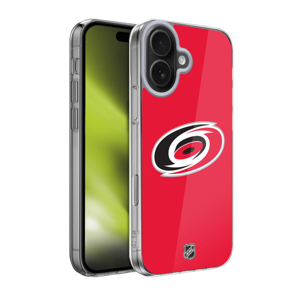 NHL Carolina Hurricanes Plain Soft Gel Case for Apple iPhone 17