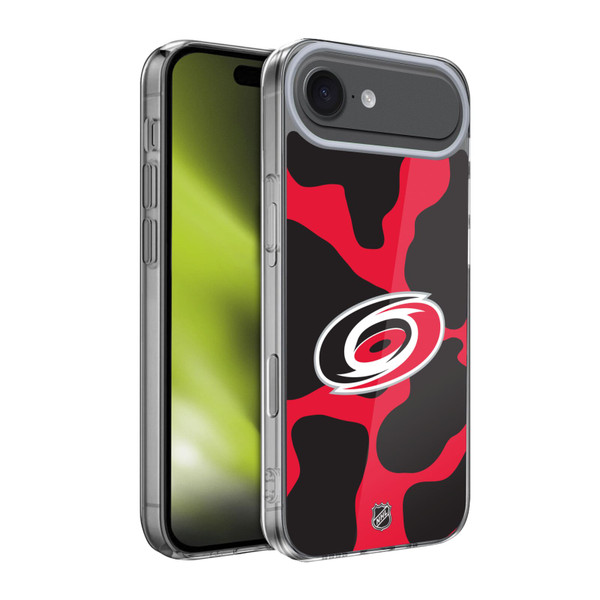NHL Carolina Hurricanes Cow Pattern Soft Gel Case for Apple iPhone 17 Air