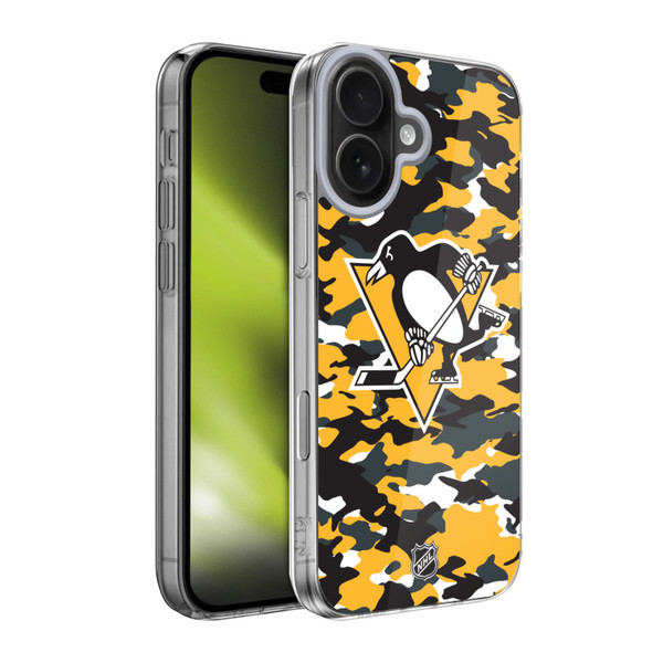 NHL Pittsburgh Penguins Camouflage Soft Gel Case for Apple iPhone 17