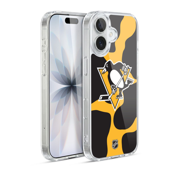 NHL Pittsburgh Penguins Cow Pattern Soft Gel Case for Apple iPhone 17
