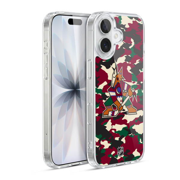 NHL Arizona Coyotes Camouflage Soft Gel Case for Apple iPhone 17