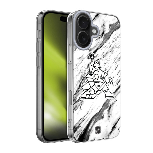 NHL Arizona Coyotes Marble Soft Gel Case for Apple iPhone 17