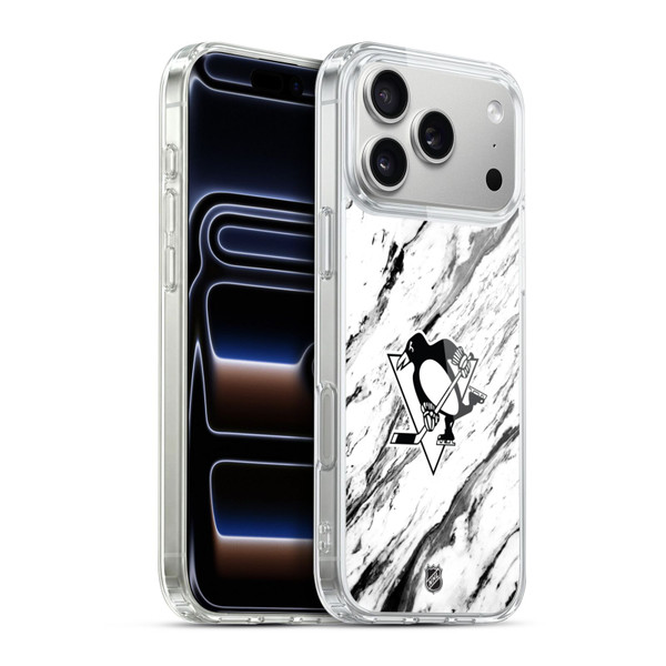 NHL Pittsburgh Penguins Marble Soft Gel Case for Apple iPhone 17 Pro Max