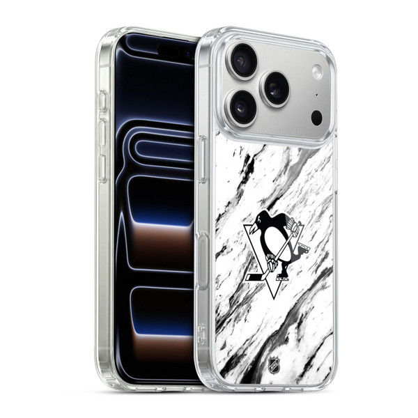 NHL Pittsburgh Penguins Marble Soft Gel Case for Apple iPhone 17 Pro