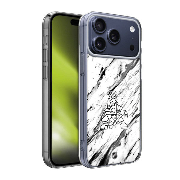 NHL Arizona Coyotes Marble Soft Gel Case for Apple iPhone 17 Pro Max