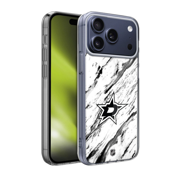 NHL Dallas Stars Marble Soft Gel Case for Apple iPhone 17 Pro Max