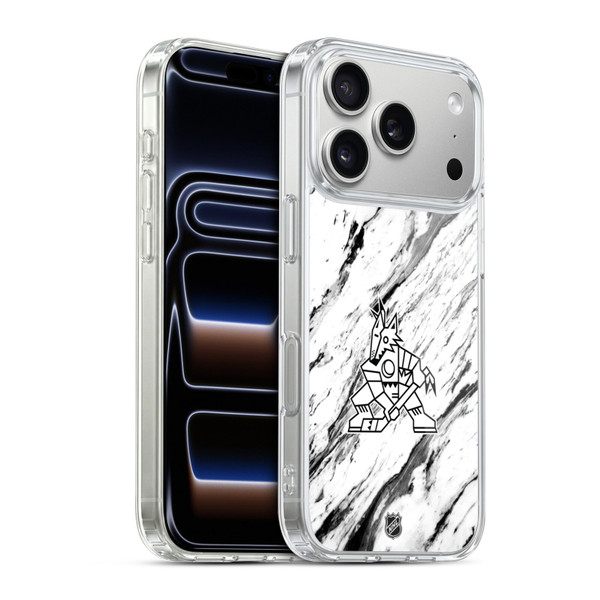 NHL Arizona Coyotes Marble Soft Gel Case for Apple iPhone 17 Pro
