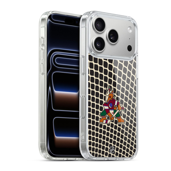 NHL Arizona Coyotes Net Pattern Soft Gel Case for Apple iPhone 17 Pro