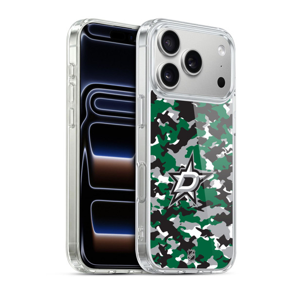 NHL Dallas Stars Camouflage Soft Gel Case for Apple iPhone 17 Pro
