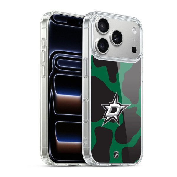 NHL Dallas Stars Cow Pattern Soft Gel Case for Apple iPhone 17 Pro