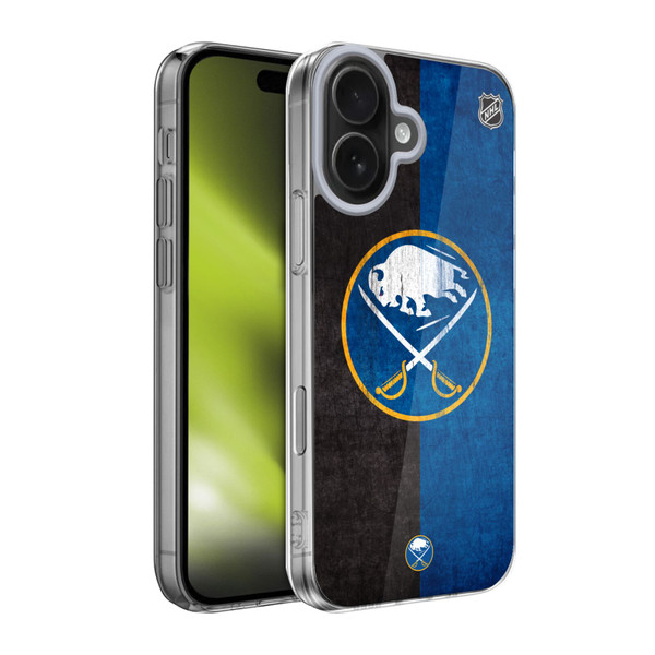 NHL Buffalo Sabres Half Distressed Soft Gel Case for Apple iPhone 17