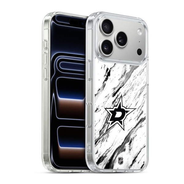 NHL Dallas Stars Marble Soft Gel Case for Apple iPhone 17 Pro