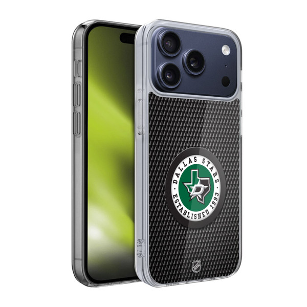 NHL Dallas Stars Puck Texture Soft Gel Case for Apple iPhone 17 Pro