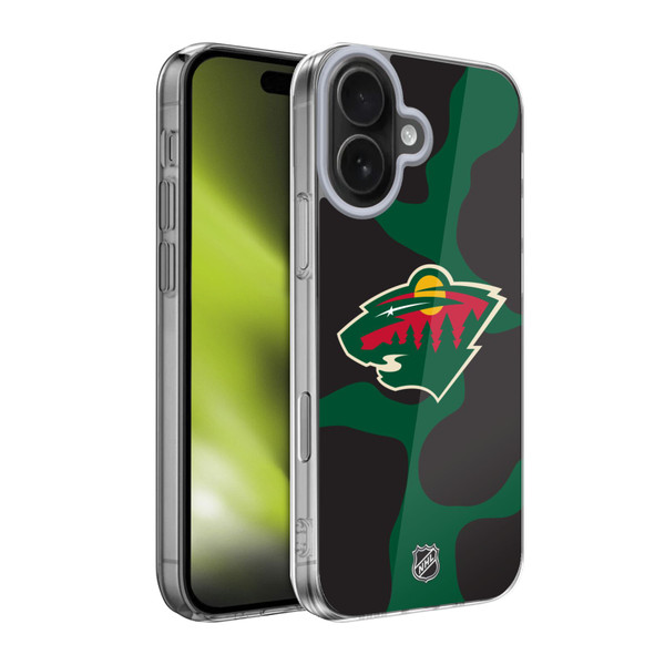 NHL Minnesota Wild Cow Pattern Soft Gel Case for Apple iPhone 17
