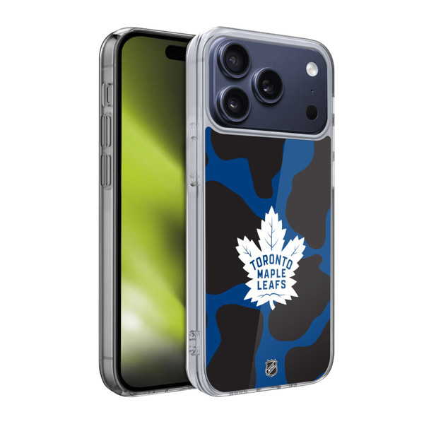 NHL Toronto Maple Leafs Cow Pattern Soft Gel Case for Apple iPhone 17 Pro