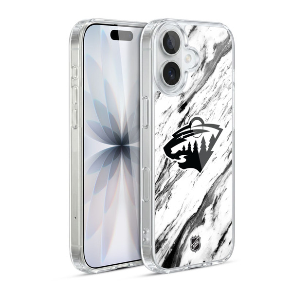 NHL Minnesota Wild Marble Soft Gel Case for Apple iPhone 17