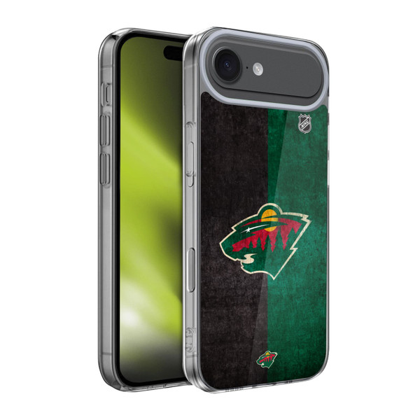 NHL Minnesota Wild Half Distressed Soft Gel Case for Apple iPhone 17 Air