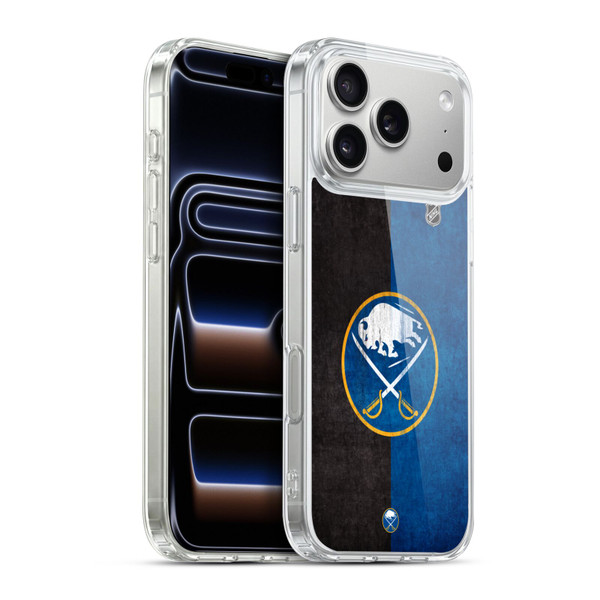 NHL Buffalo Sabres Half Distressed Soft Gel Case for Apple iPhone 17 Pro Max