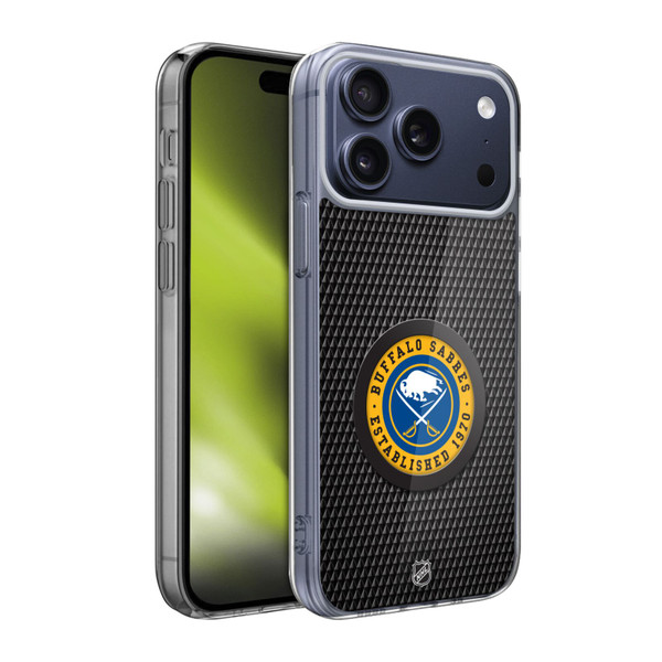 NHL Buffalo Sabres Puck Texture Soft Gel Case for Apple iPhone 17 Pro Max