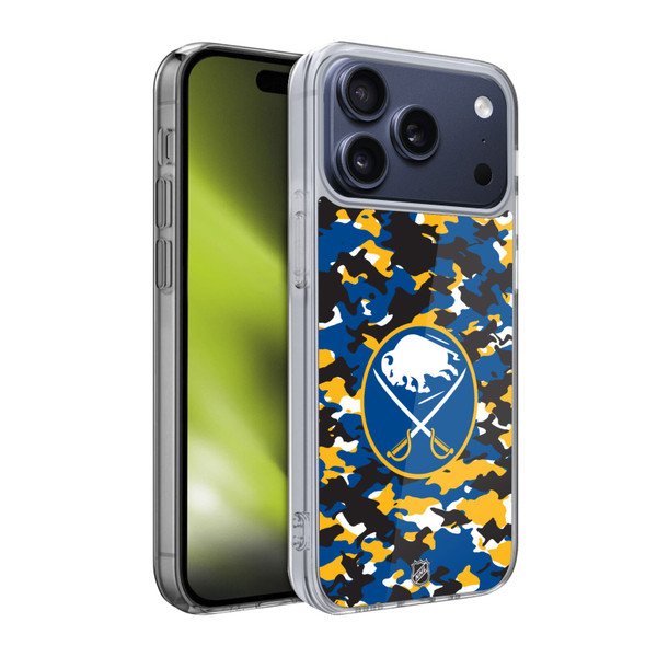 NHL Buffalo Sabres Camouflage Soft Gel Case for Apple iPhone 17 Pro