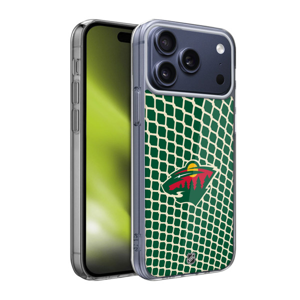 NHL Minnesota Wild Net Pattern Soft Gel Case for Apple iPhone 17 Pro Max